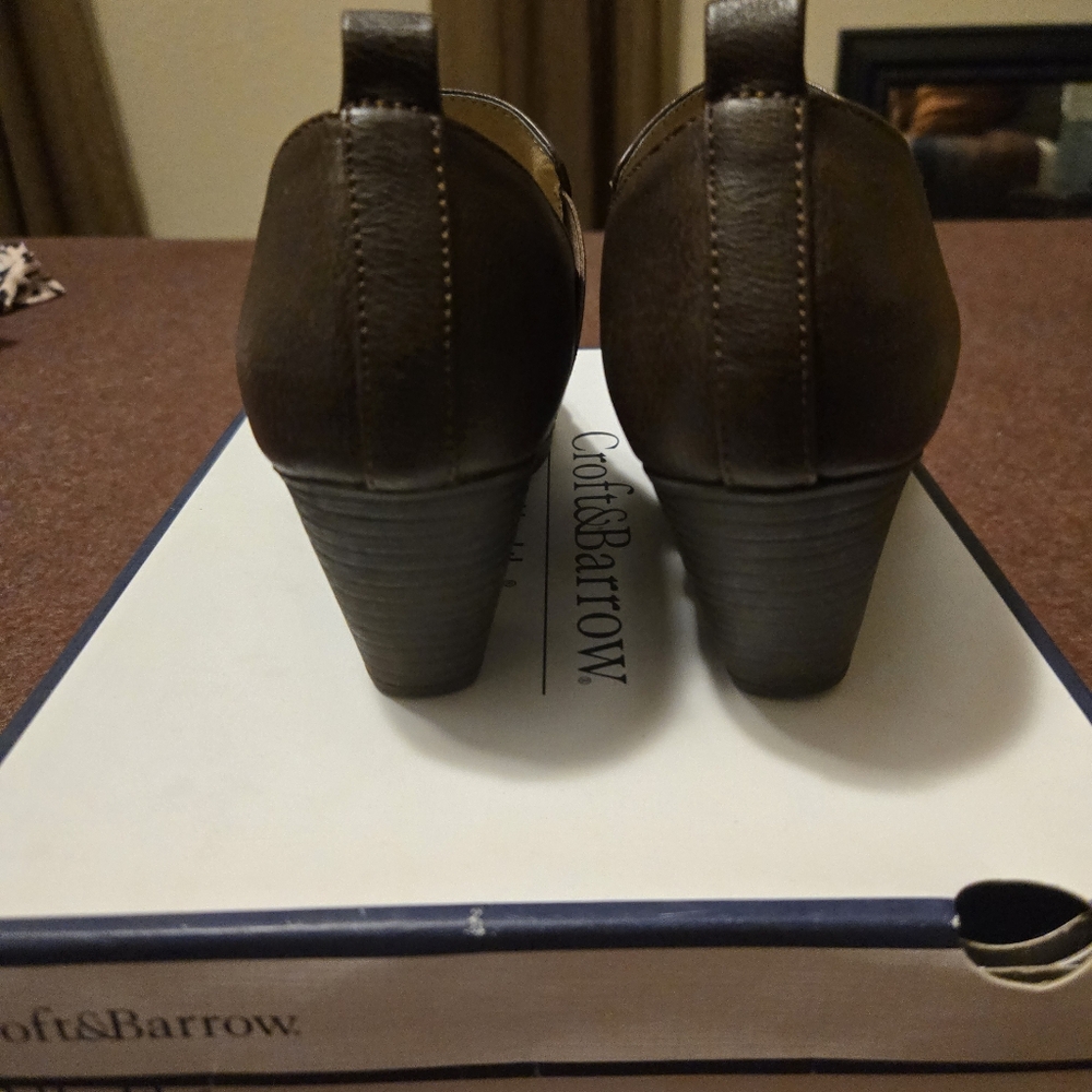 Croft & Barrow Ortholite MaidW Brown Clog Size 8W Brown Like New - Picture 4 of 10